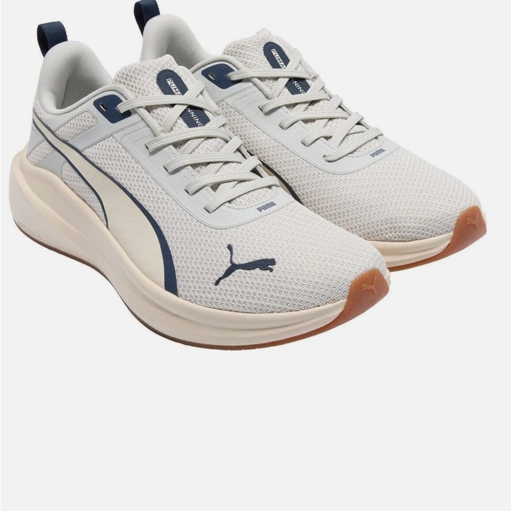Puma White and Blue Sneakers. Rocket Fuel